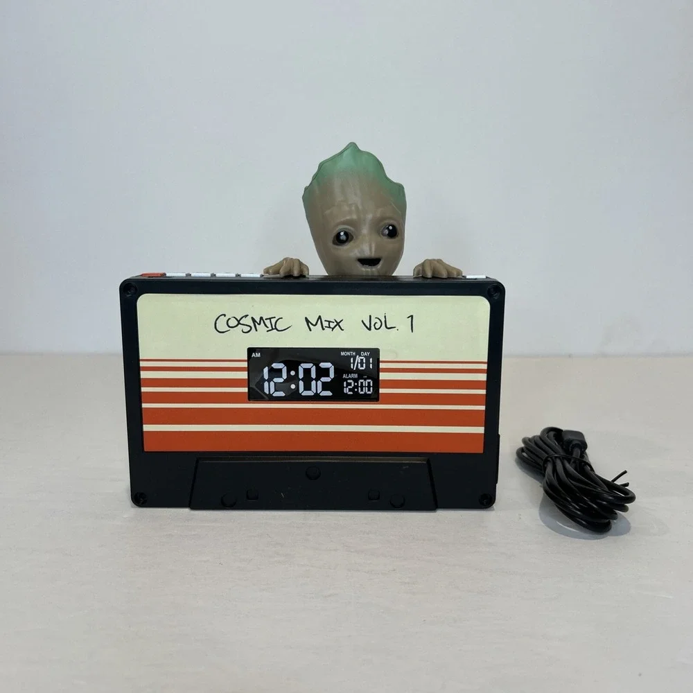 Paladone Groot Alarm Clock Black Guardians of the Galaxy Cosmic Mix Music 5.7 In